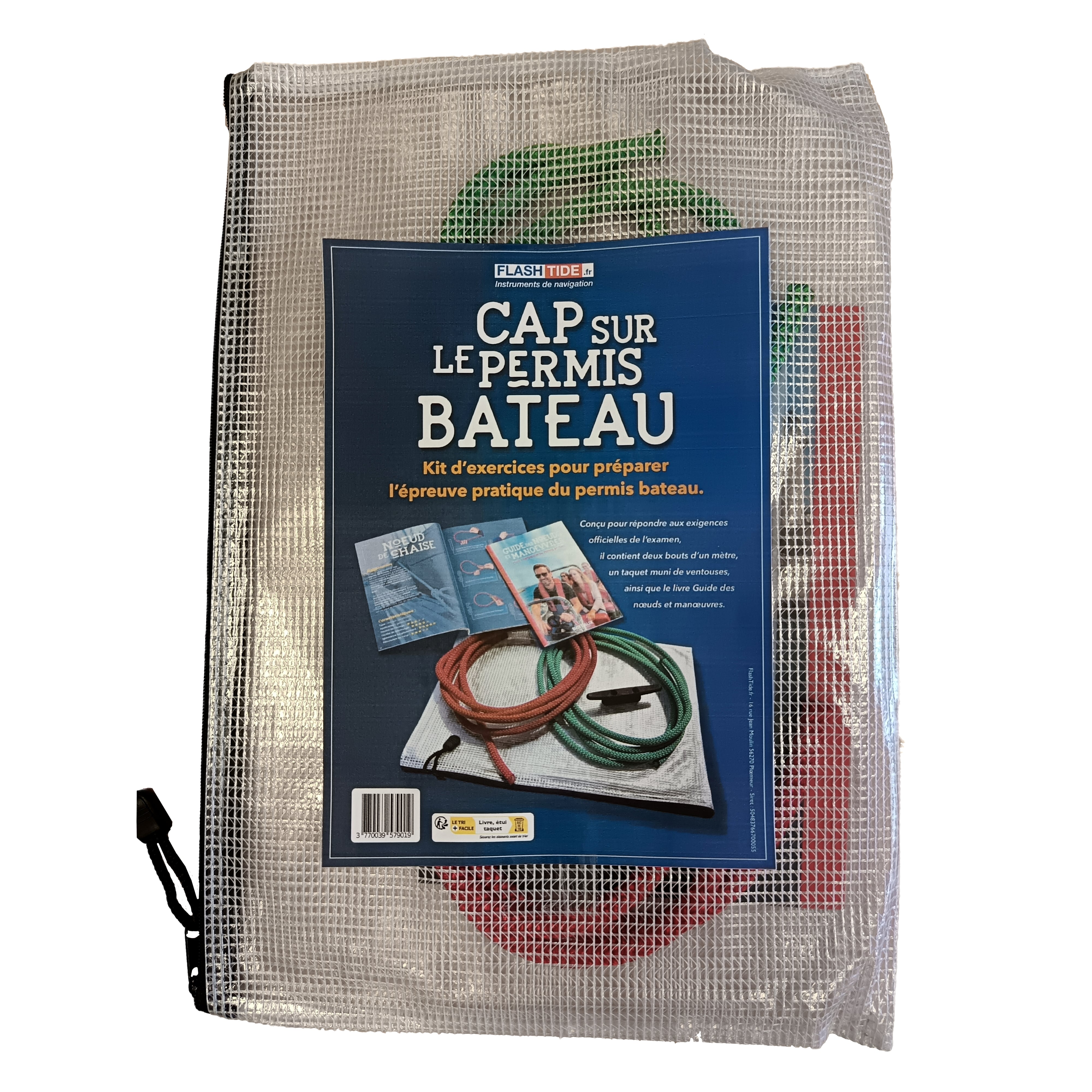 Seilflechter Boîte à Nœuds SBF – Kit Entraînement Permis Bateau – 8 Nœuds Marins Avec Guide Et Ventouses