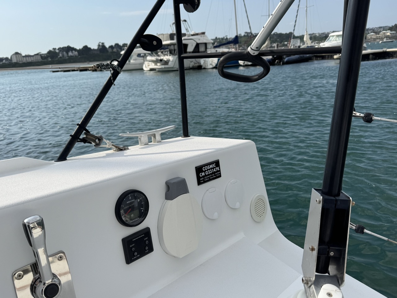 Plaque D'immatriculation Bateau – Lot De 2, Hauteur 10 Cm – Autocollant Résistant UV, Gris, Personnalisable