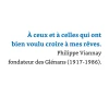 Phrase du fondateur des Gl�nans