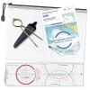 Pack permis plaisance hauturier Performance - R�gle Cras/Rapporteur Breton + Compas Laiton Lyre + Carte SHOM 9999 + Pochette de Rangement - Kit Officiel pour Candidat au Permis Mer Hauturier 