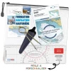 Pack permis plaisance hauturier personnalis� avec le manuel de formation navigation hauturi�re + R�gle Cras + Compas Laiton Lyre + Carte SHOM 9999 + Pochette de Rangement - Kit Officiel pour Candidat au Permis Mer Hauturier