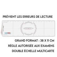 Rapporteur Circulaire bicolore