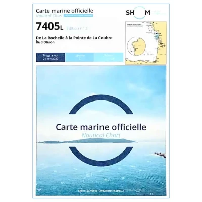Carte marine 7405L du Shom - De La Rochelle � la Pointe de La Coubre - �le d'Ol�ron - Shom