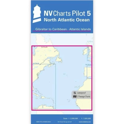 Carte marine NV Pilot 5 -  Oc�an Atlantique Nord - De Gibraltar aux Cara�bes - �les de l�Atlantique - NV Chart