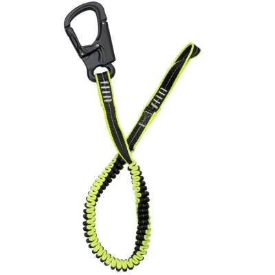 Longe �lastique 1 mousqueton aluminium double levier de s�curit� de 1 � 1m50 par Plastimo - Plastimo