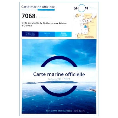 Carte marine 7068L du Shom - De la presqu'�le de Quiberon aux Sables d'Olonne - Shom