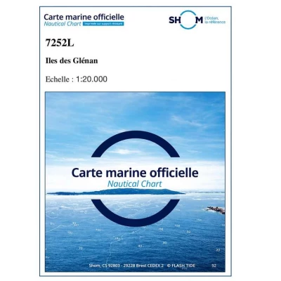 Carte marine 7252L du Shom - Iles de Gl�nan - Shom