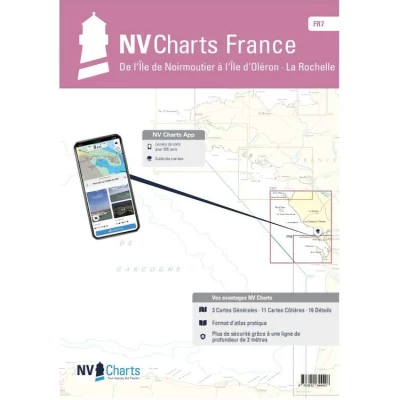Carte marine NV Atlas France - FR7 - �les de Noirmoutier � Ol�ron - La Rochelle - NV Chart