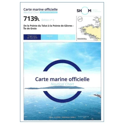 Carte marine 7139L du Shom - De la Pointe du Talut � la Pointe de G�vres - �le de Groix - Shom