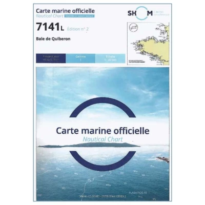 Carte marine 7141L du Shom - Baie de Quiberon - Shom
