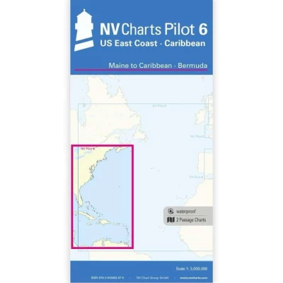 Carte marine NV Pilot 6 - C�te Est des �tats-Unis - Du Maine aux Cara�bes, Les Bermudes - NV Chart