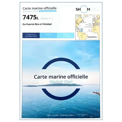 Carte marine 7475L du Shom - De Puerto Rico � Trinidad - Shom
