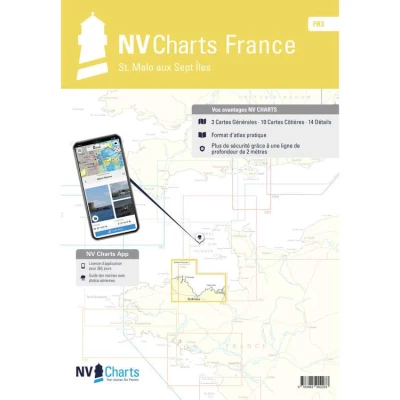 Carte marine NV Atlas France - FR3 - St Malo aux Sept �les - NV Chart