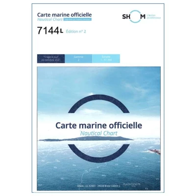 Carte marine 7144L du Shom -Embouchure de la Vilaine - De Damgan � La Roche-Bernard - Shom