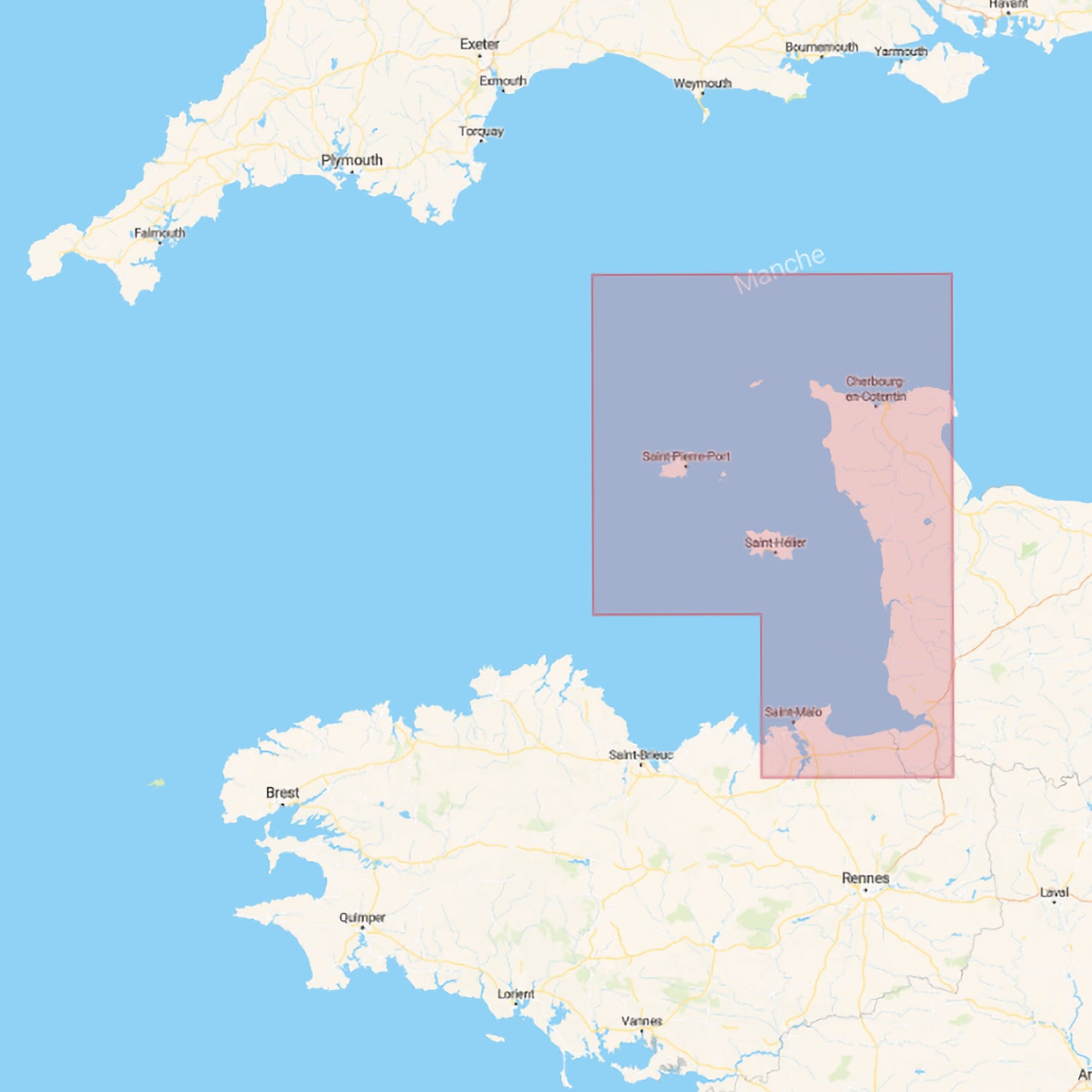 Détail zone sur carte