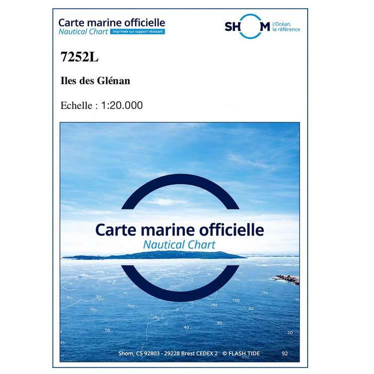 Commande � Lebetain, Carte marine 7252L du Shom - Iles de Gl�nan