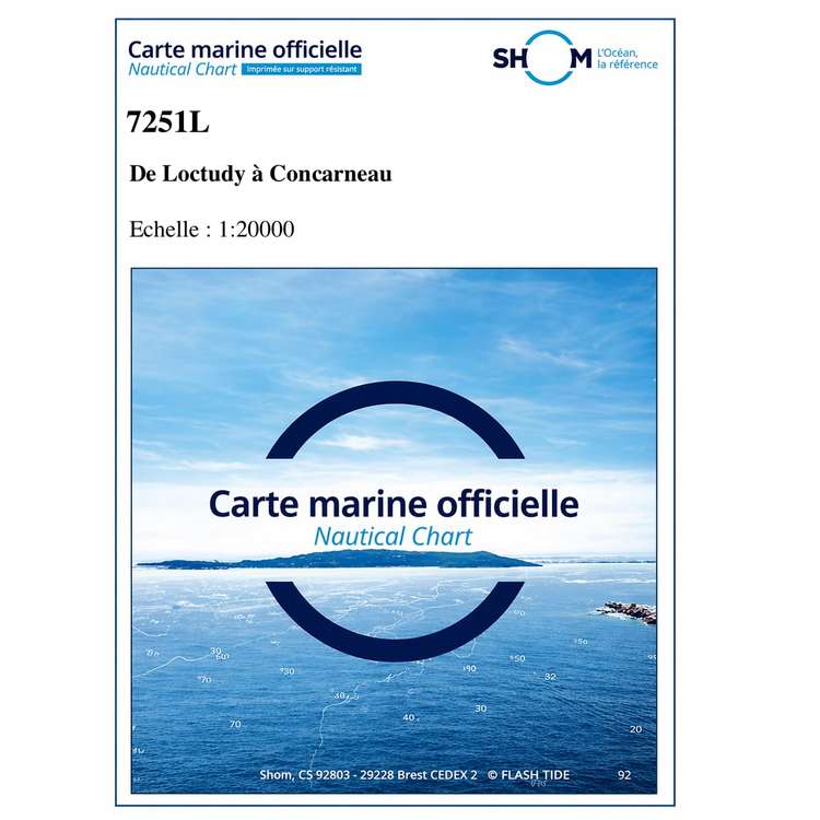 Commande � Lebetain, Carte marine 7251L du Shom - De Loctudy � Concarneau