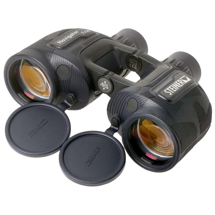 Jumelles marines Navigator 7x50 avec autofocus, étanches 5 m, prismes flottants et optique haute définition par Steiner, Bleu foncé - Steiner