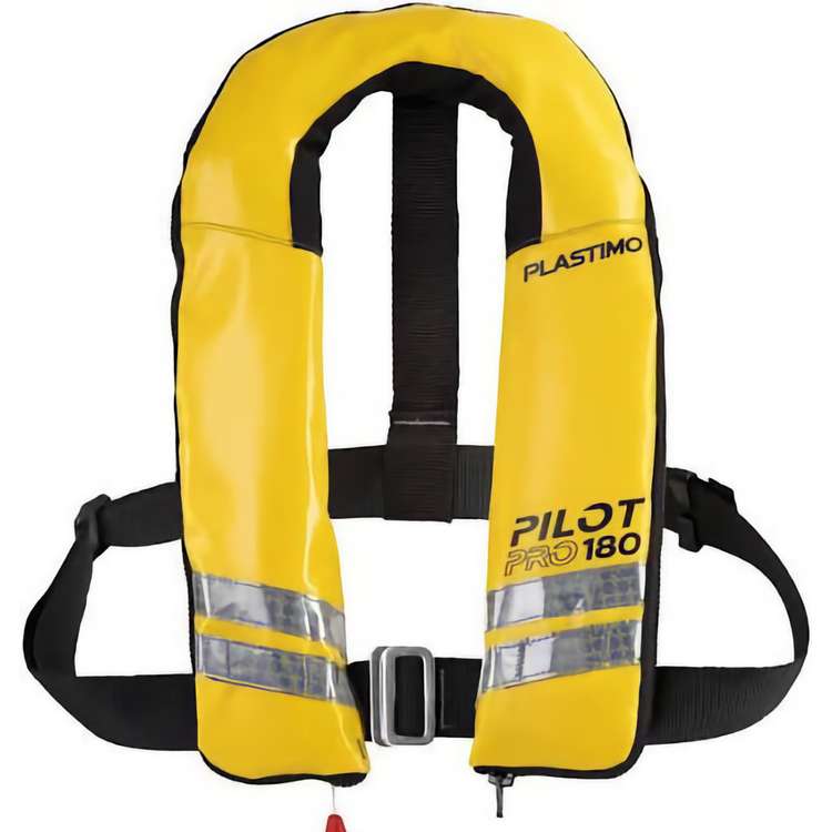 Gilet de sauvetage automatique en PVC Pilot Pro 180 UML Elite avec harnais et sous-cutale par Plastimo, Jaune - Plastimo