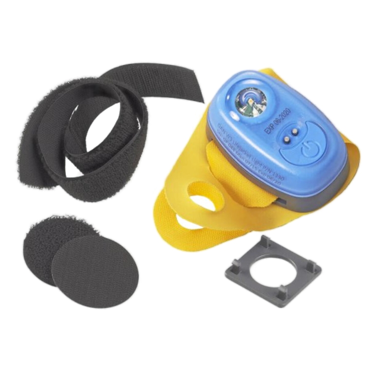 Lampe flash LED W3 FlashTide, visibilit 2 MN et autonomie 8h SOLAS avec muti-supports pour gilet de sauvetage - Daniamant 