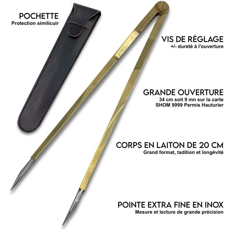 Personnaliser Compas Pointe Sche Droit 20 cm