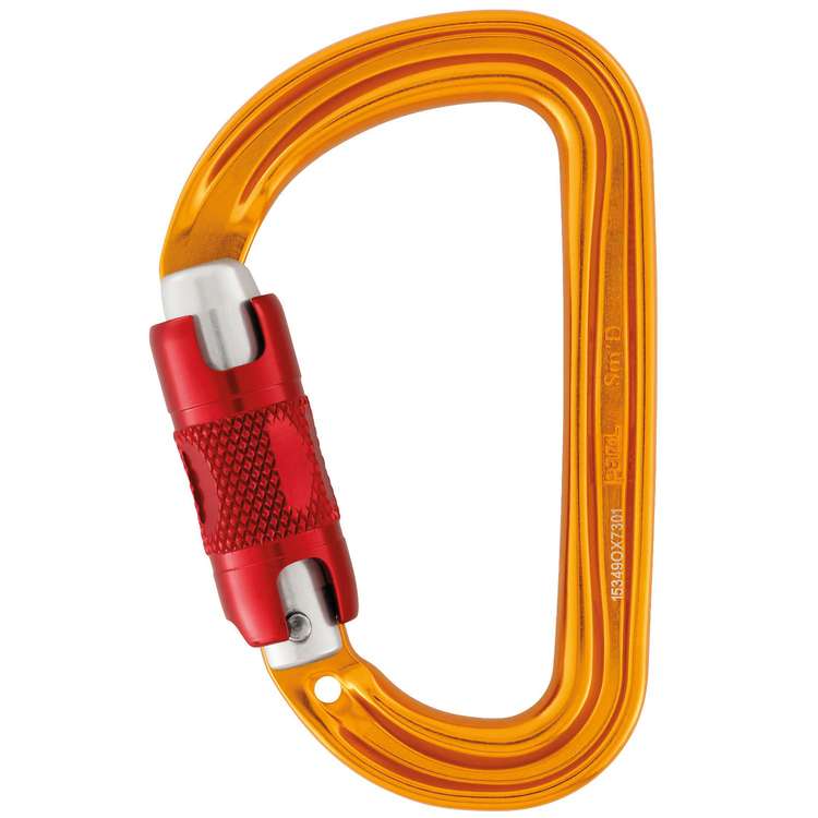 Mousqueton SM'D Twist-Lock par Petzl : aluminium, verrouillage à vis et haute résistance - Petzl