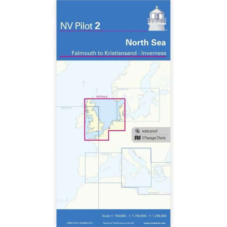 Carte marine NV Pilot 2 - Mer du Nord & Manche - Falmouth  Kristiansand - Inverness - NV Chart