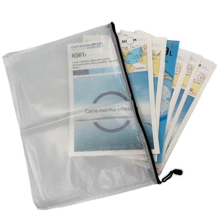 Personnaliser Pochette range carte marine FlashTide