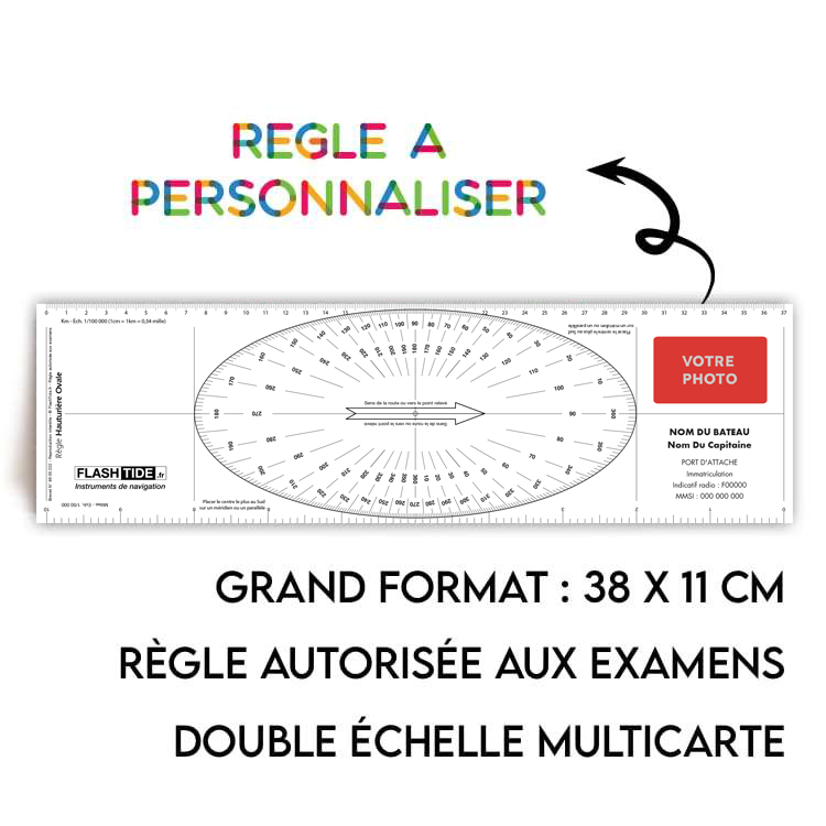 Personnaliser Rgle Hauturire Ovale personnalise