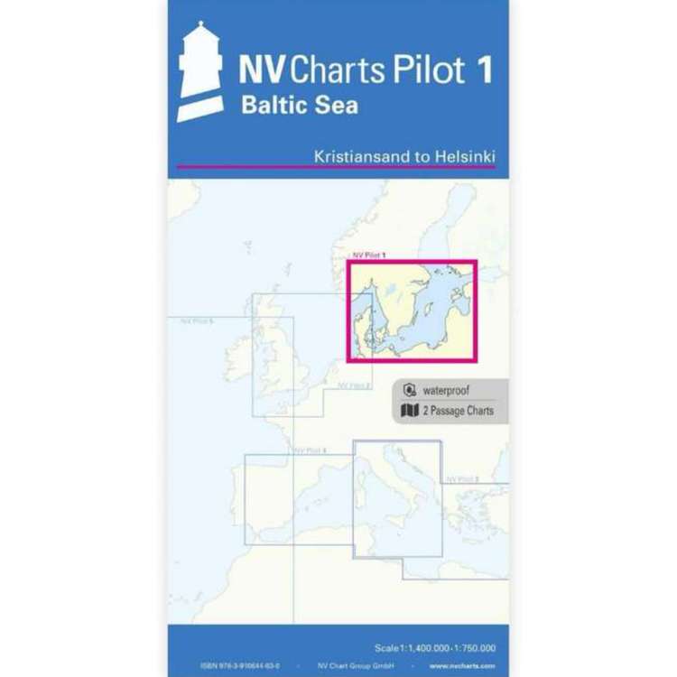 Carte marine NV Pilot 1- Mer Baltique - De Kristiansand  Helsinki - NV Chart